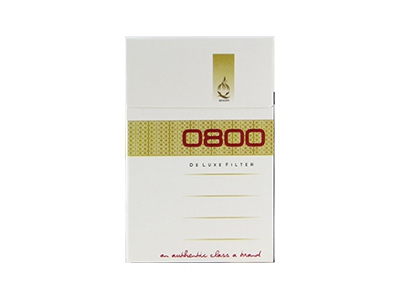 0800(Deluxe Filter Gold)香烟2023价格表图 0800(Deluxe Filter Gold)参数图片